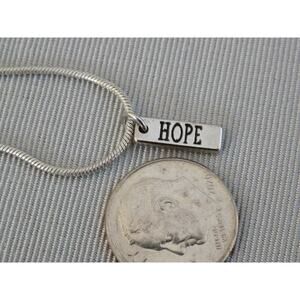 HOPE pendant on 18" Silver Plated Snake Chain Necklace NWOT